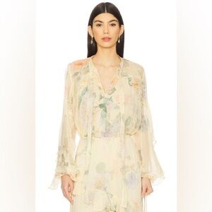ZIMMERMAN Illuminate Flutter Top in Lemon Hydrangea